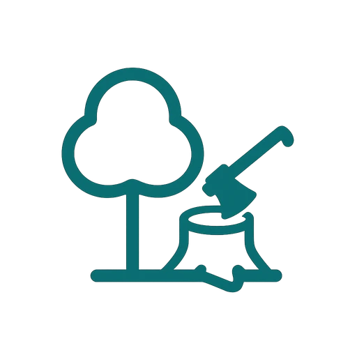 Land and lot clearing icon