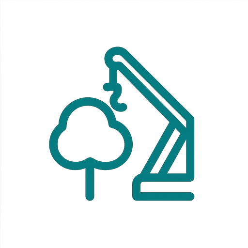 Crane tree removal icon