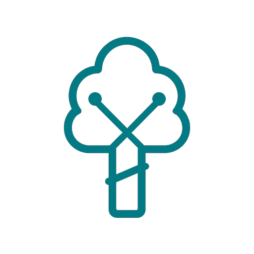 Tree cabling and bracing icon