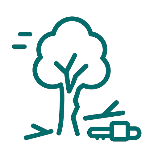Storm damage cleanup icon